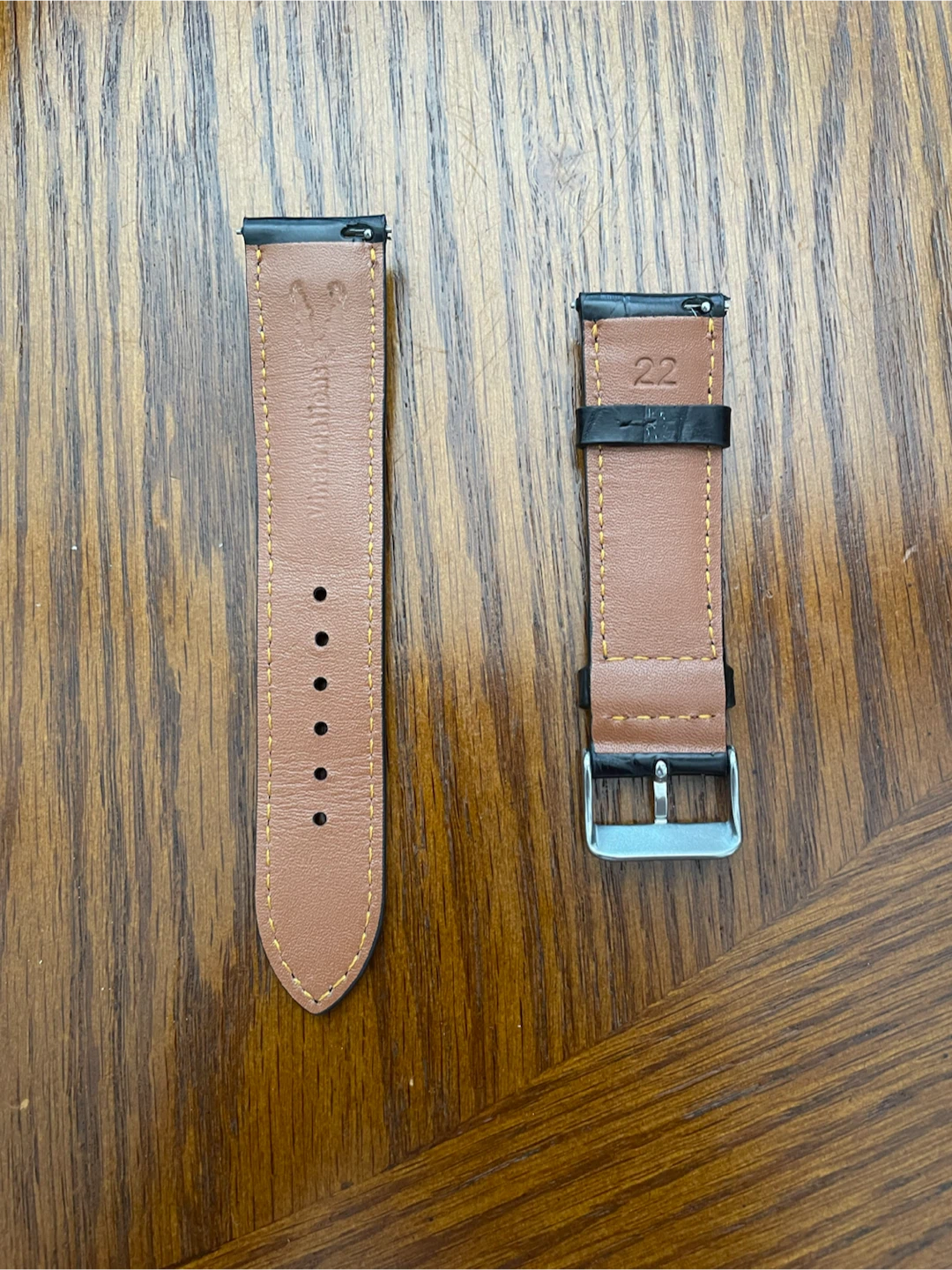 Genuine Crocodile Leather Watch Band Strap Quick Release 22mm - photo 2