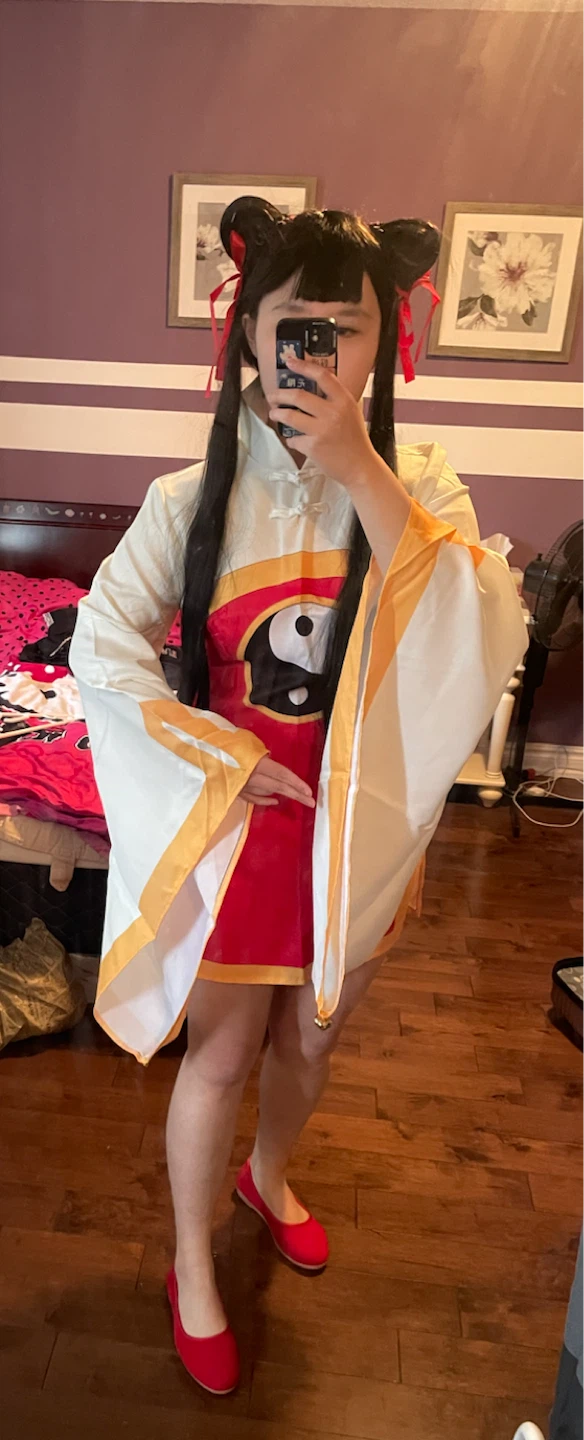 Meiling Cosplay Outfit with Wig and Shoes