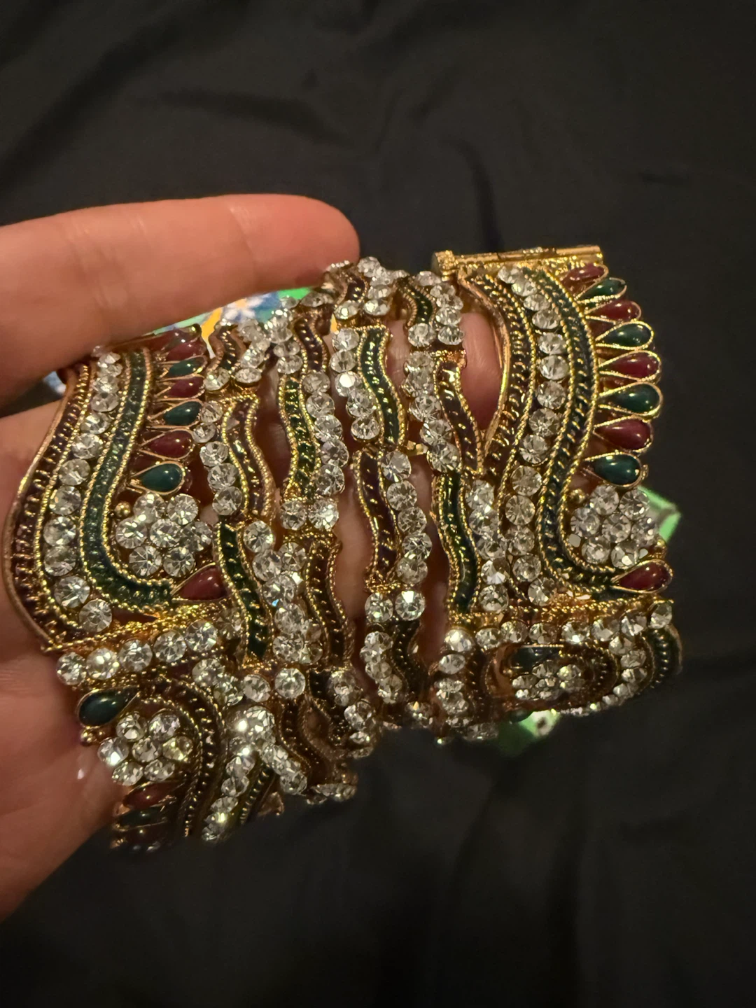 Set of 6 Embellished Bangles