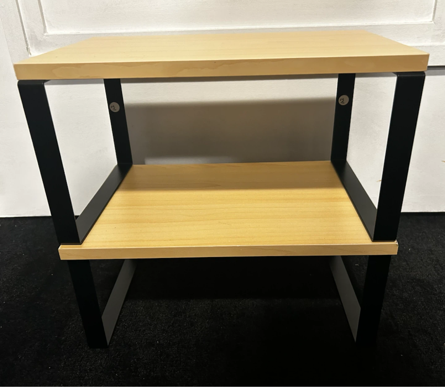 Set of 2 Wood & Metal Shelves
