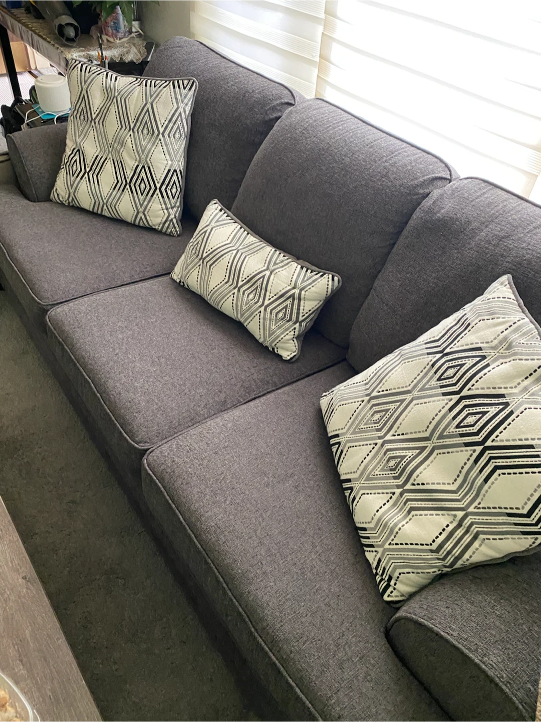 GREY FABRIC SOFA