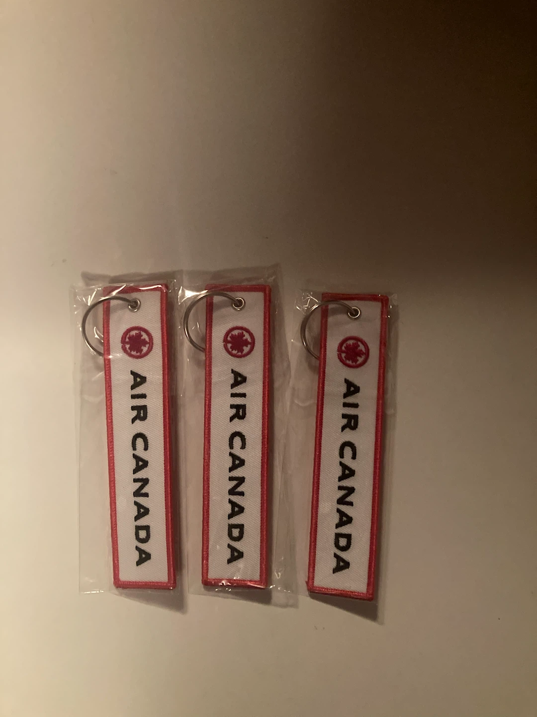 Air Canada "Remove Before Flight" Keychain Fob (Set of 3)