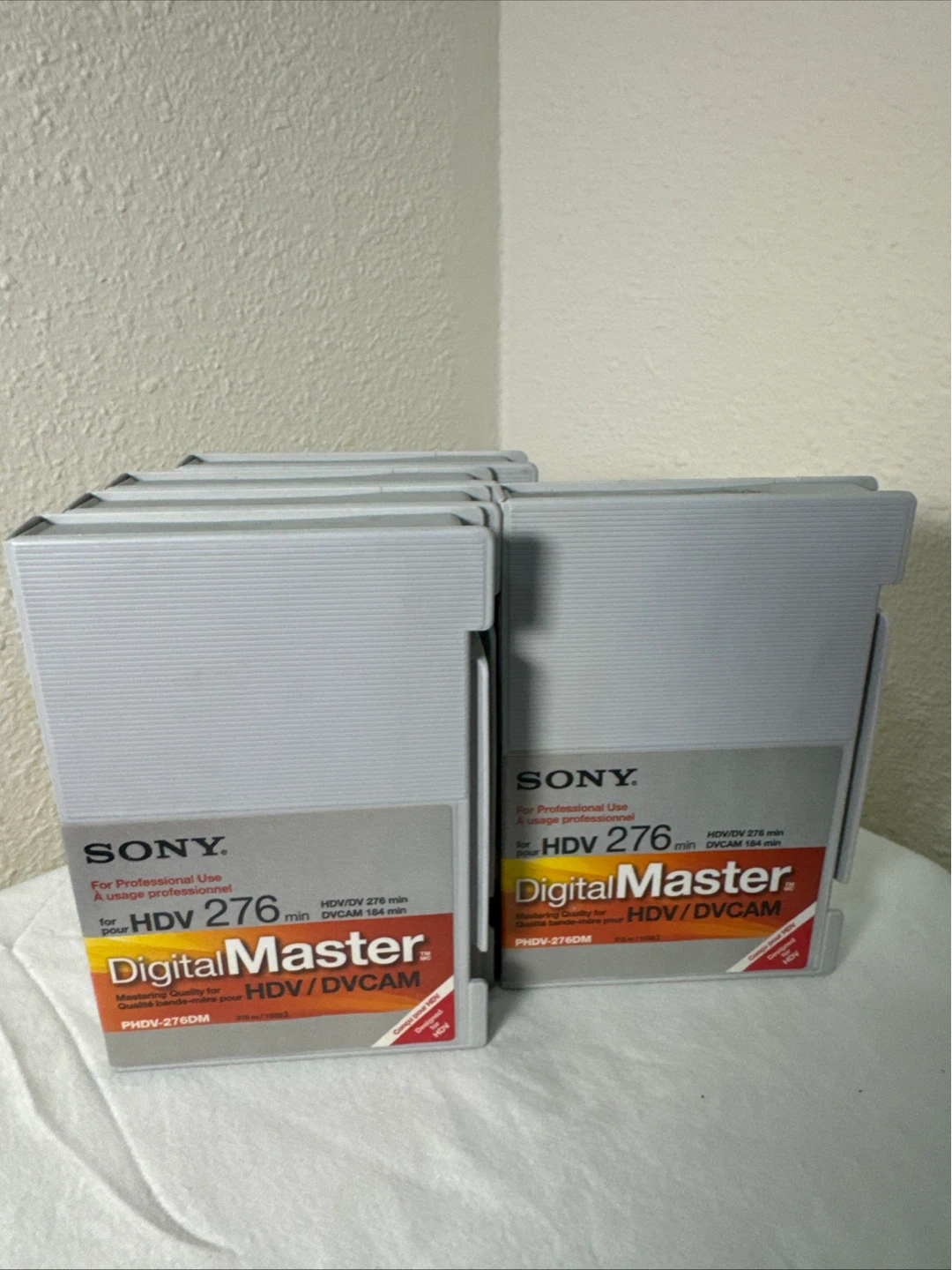 Sony HDV 276 min DigitalMaster HDV/DVCAM Tapes (Lot of 4)