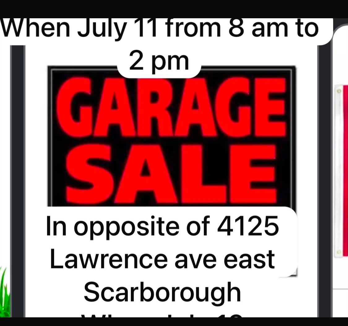 Garage Sale Event - July 11