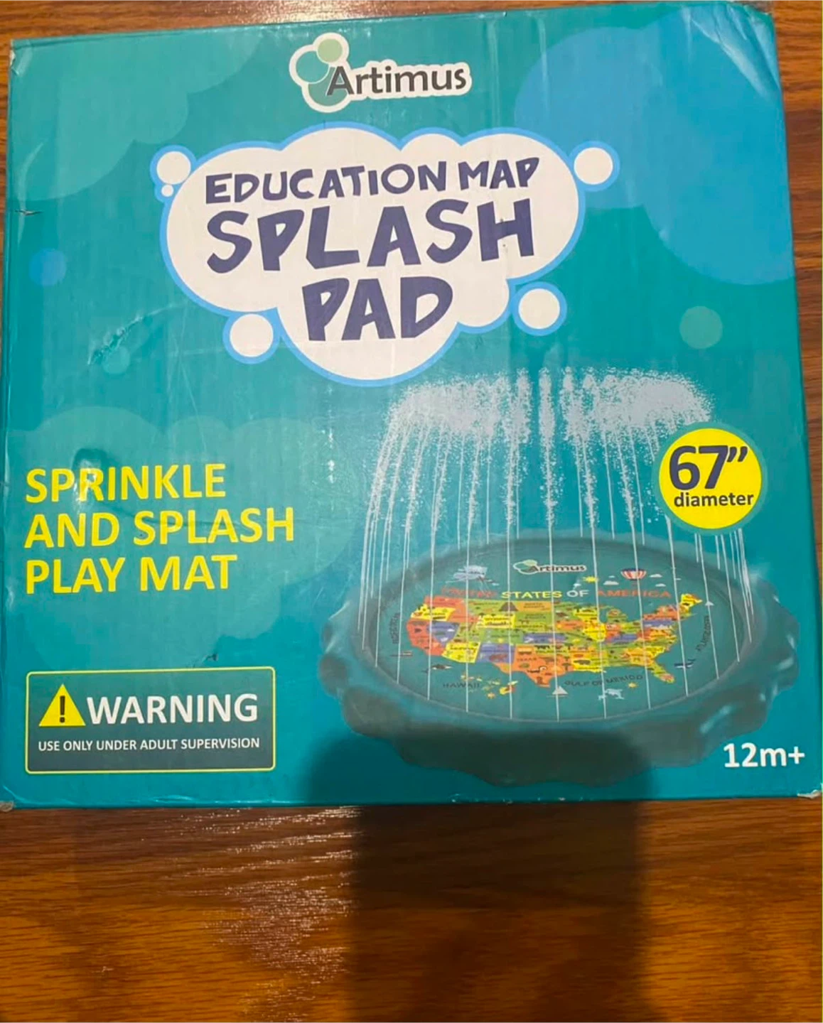 Artimus Education Map Splash Pad - 67" Diameter