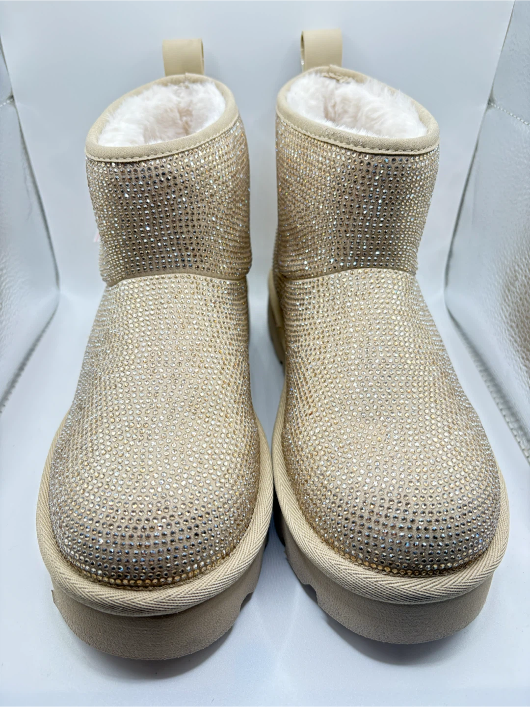 7 - Michael Kors "MK" Logo Rhinestone Booties