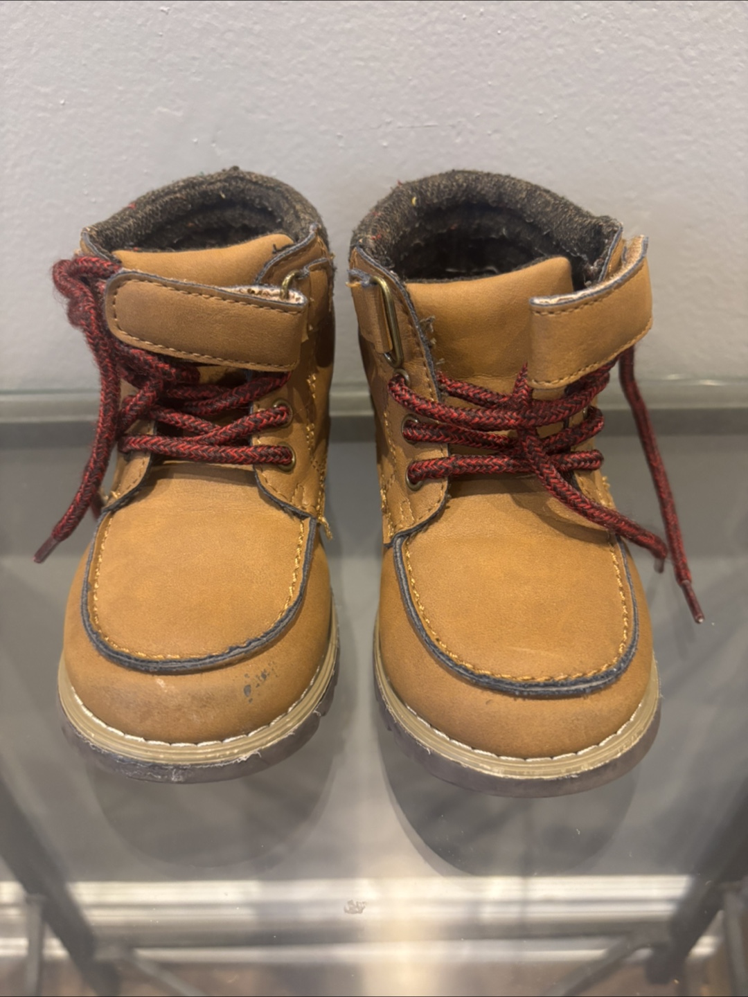 Kids Tan Work Boots 8c