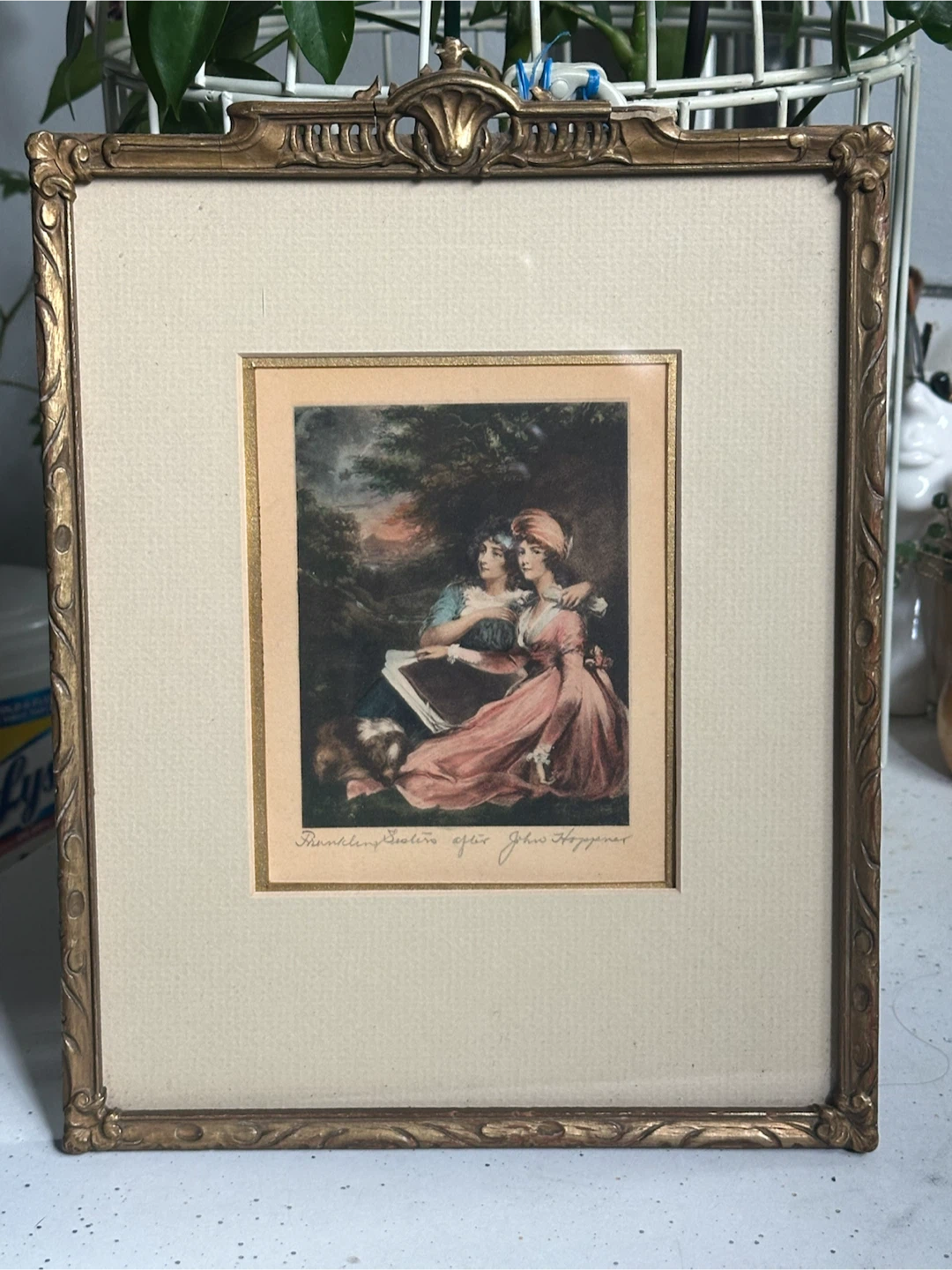 Vintage Gold Framed Frankland Sisters Print
