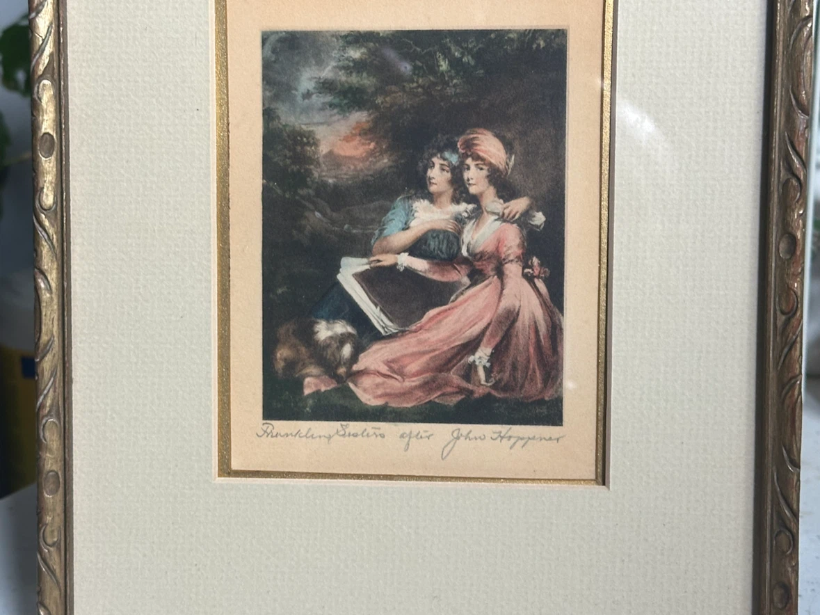 Vintage Gold Framed Frankland Sisters Print - photo 3