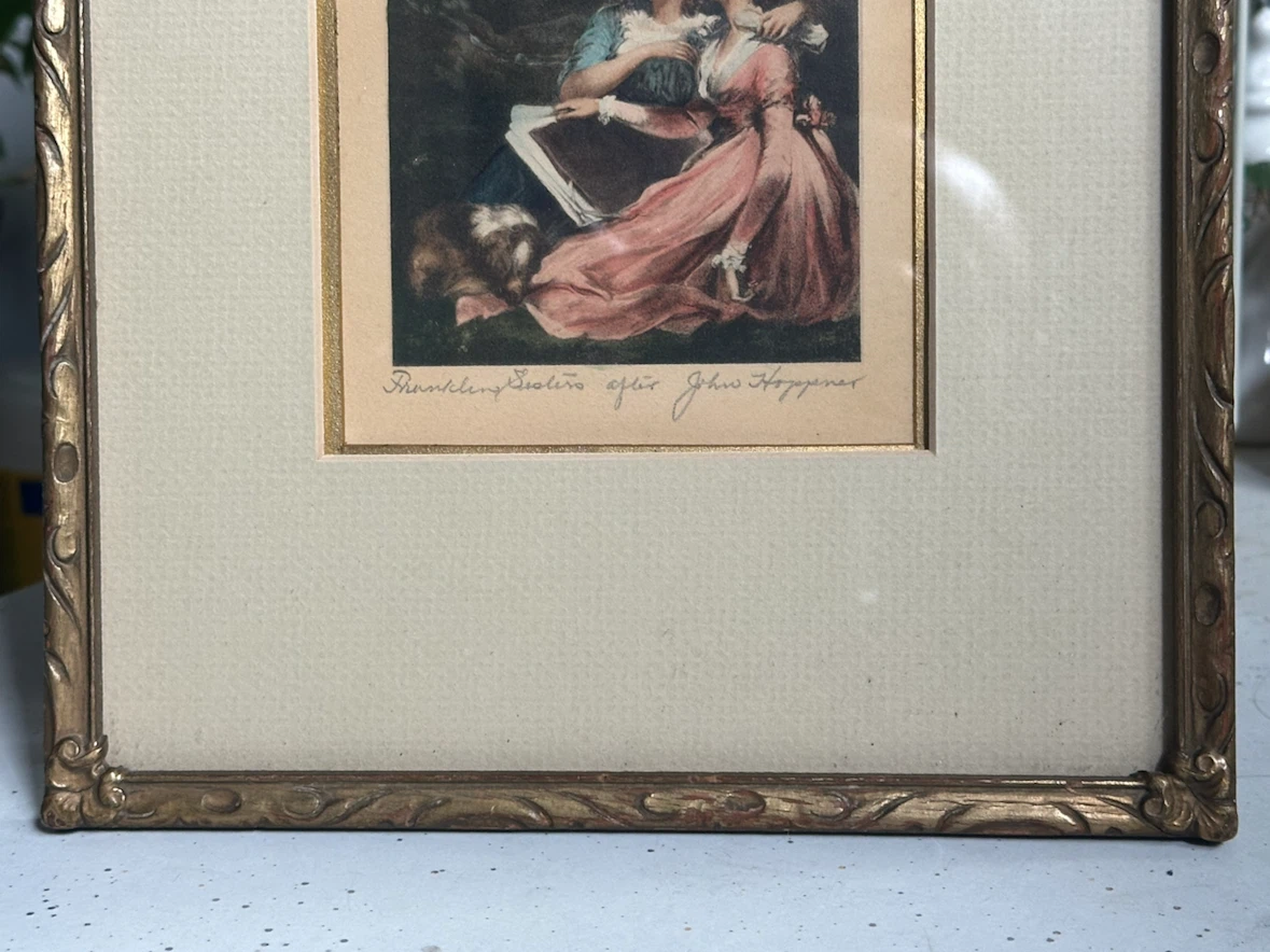 Vintage Gold Framed Frankland Sisters Print - photo 4