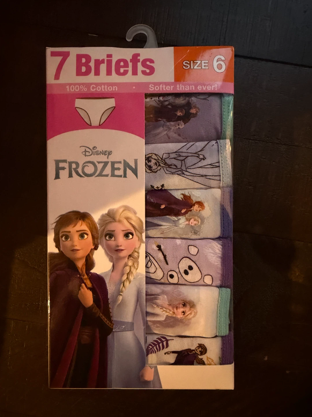 Disney Frozen 7 Girls' Briefs Size 6 new in box!