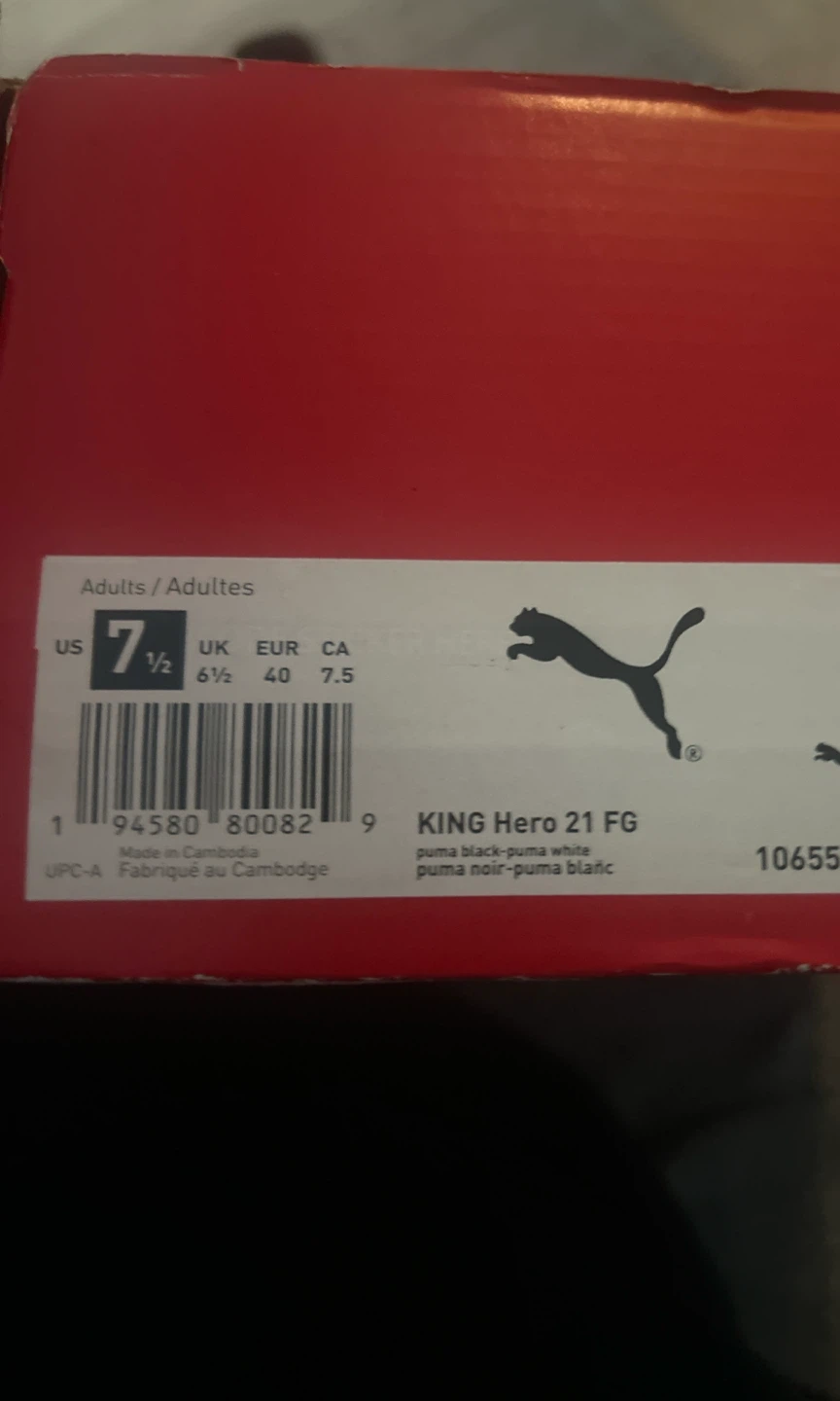 puma KING Hero 21 FG cleats adult size 7 1/2 - photo 4