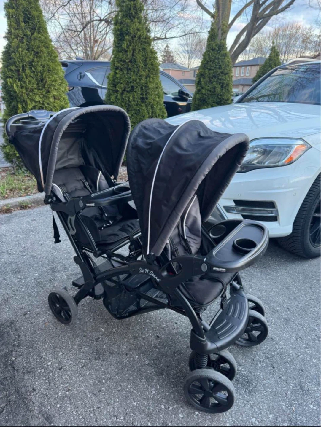 Sit 'n Stand Double Stroller - Black