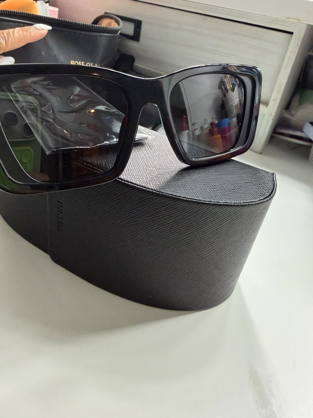 Prada Milano Black Sunglasses with Case