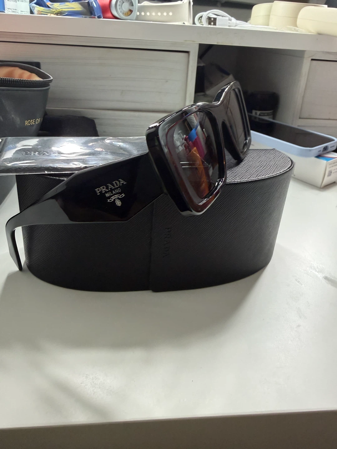 Prada Milano Black Sunglasses with Case - photo 2