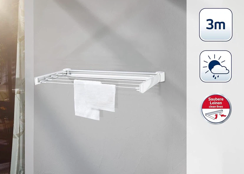 Brand New/Sealed Leifheit Telegant 30 Protect Wall-Mounted Dryer - photo 2