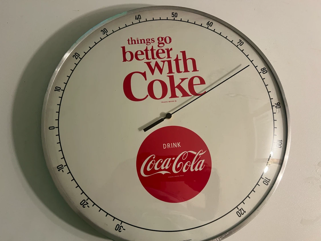 Coca-Cola "Things Go Better With Coke" THERMOMETER - photo 2