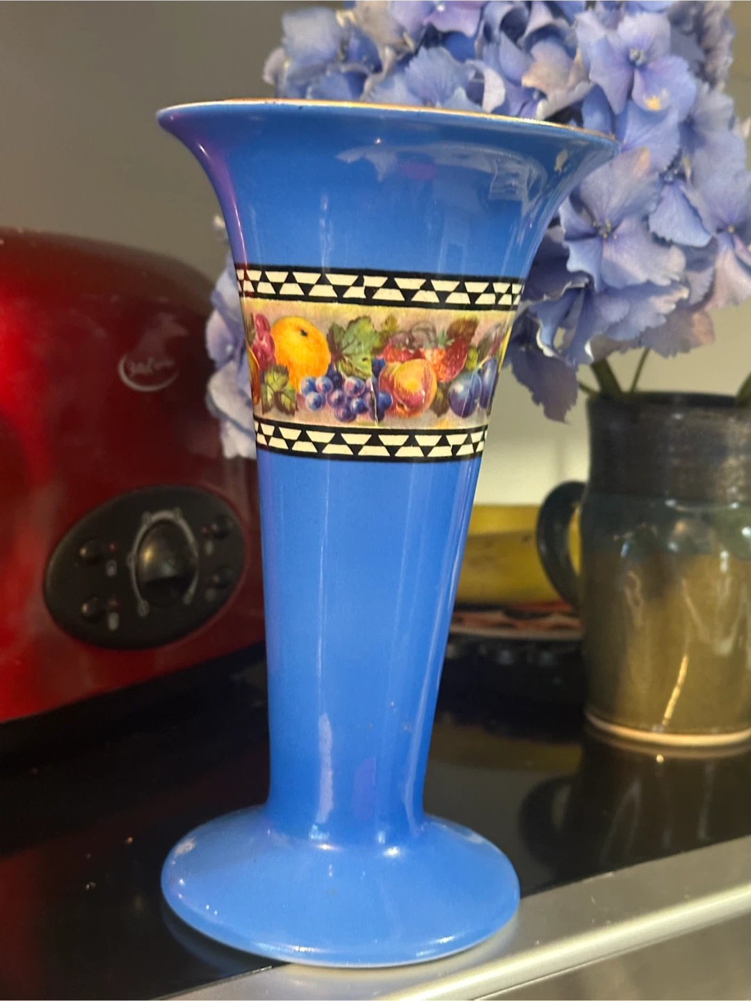 Art Deco Wilkinson Ltd, England Trumpet Vase," "8.25 inches