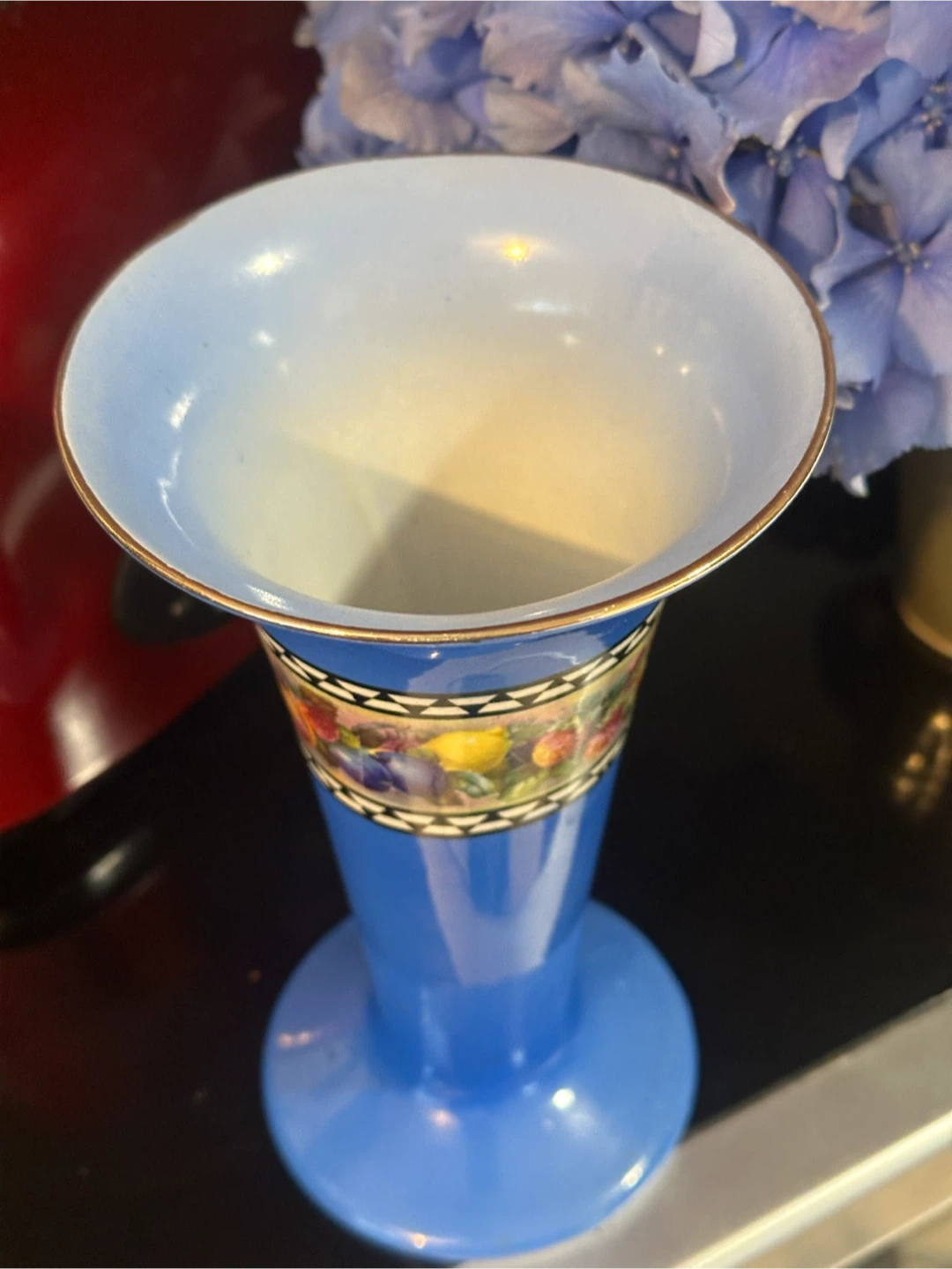 Art Deco Wilkinson Ltd, England Trumpet Vase," "8.25 inches - photo 3