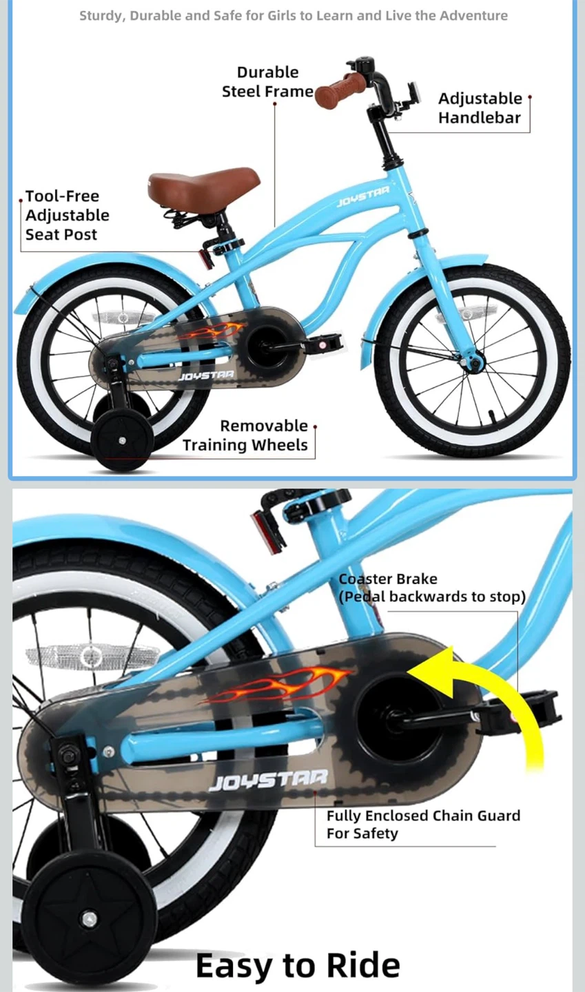 JOYSTAR Kids Bike with Training Wheels - photo 5