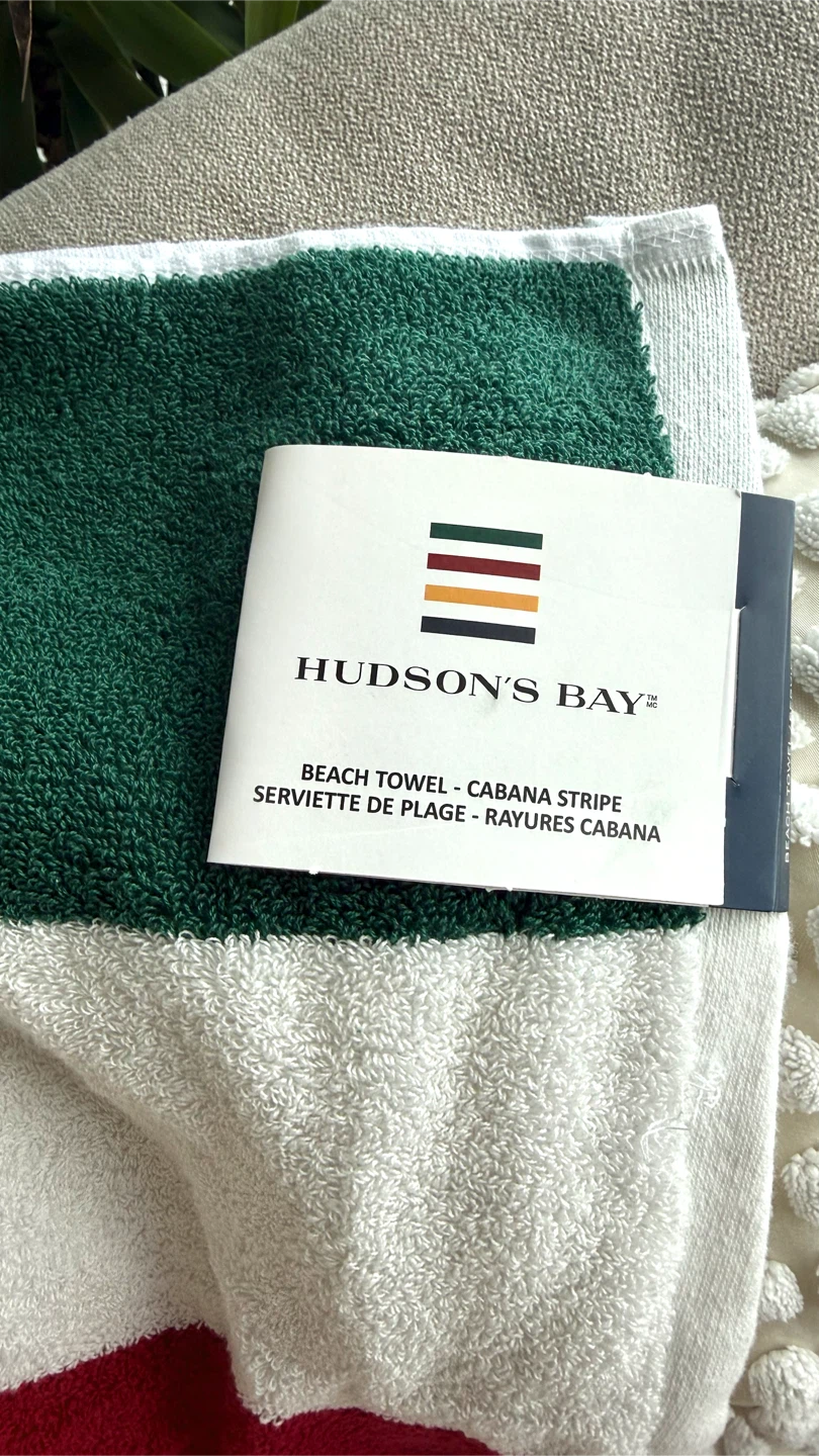 Two NWT Hudson's Bay Stripes Beach Towel, 70-in x 40-in - photo 2