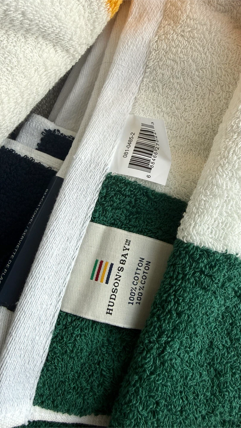 Two NWT Hudson's Bay Stripes Beach Towel, 70-in x 40-in - photo 3