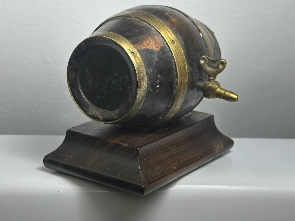 19th Century Treen Coromandel Wood Barrel  String Box - photo 2