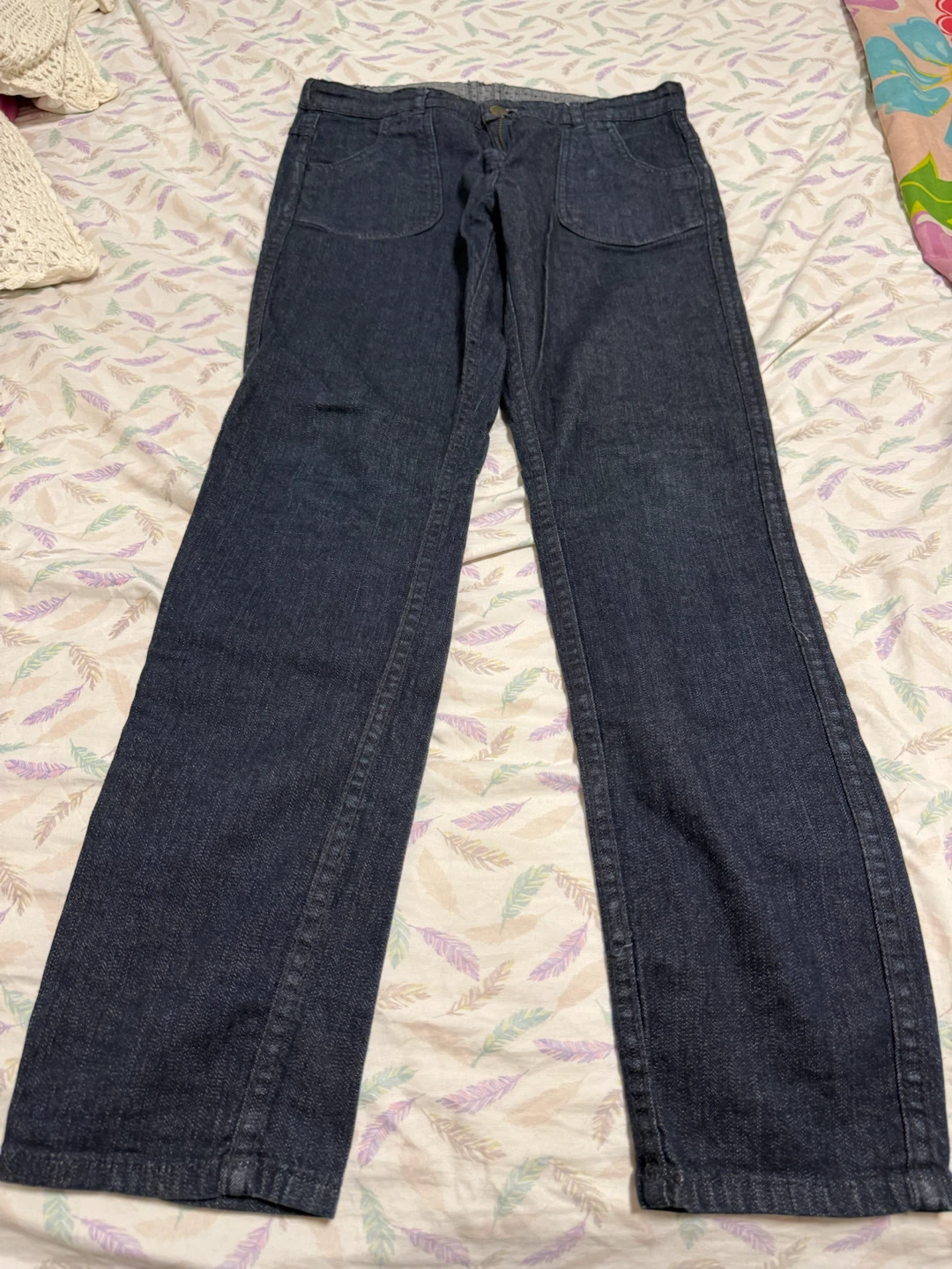 Denim Pants with Polka Dot Pattern - photo 3