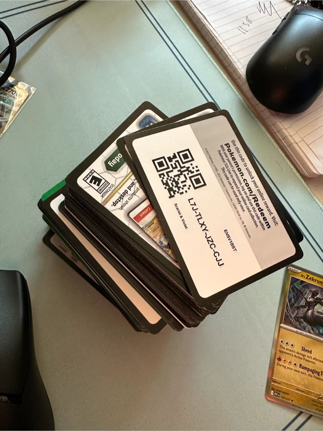 200ish Pokemon TCG Online Code Cards