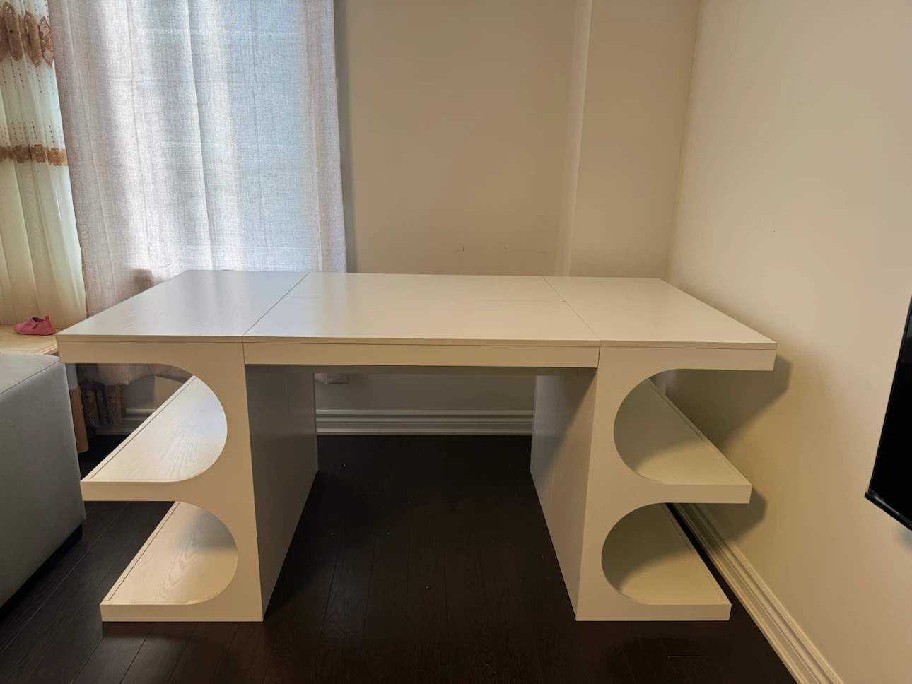 White Desk with Shelving - photo 3