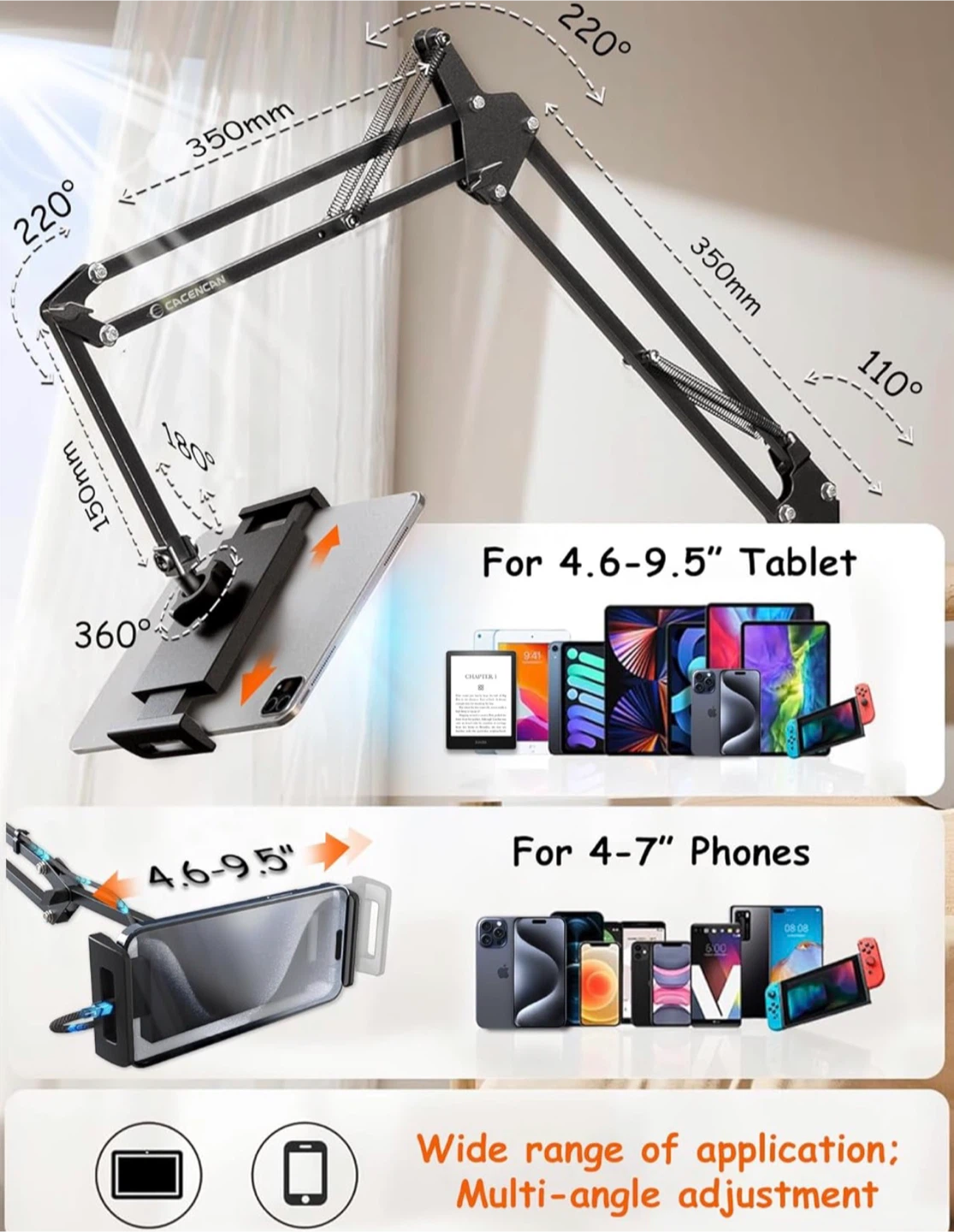 Adjustable Tablet and Phone Stand - photo 3