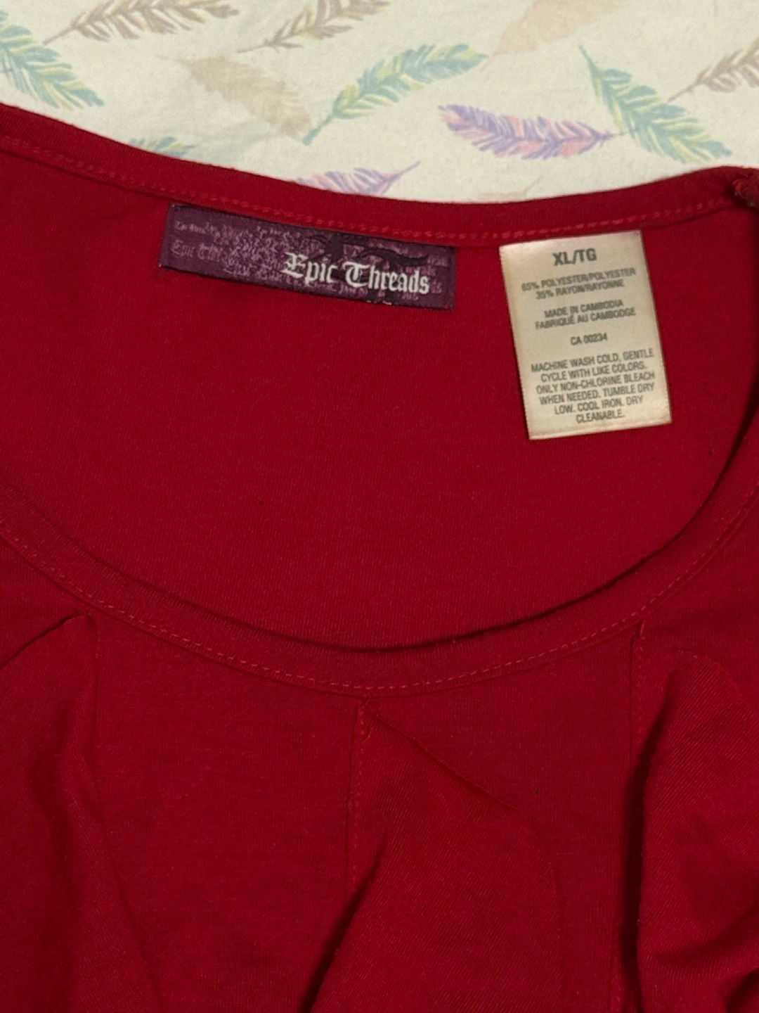 Epic Threads Women's Red Ruffle Top - photo 2