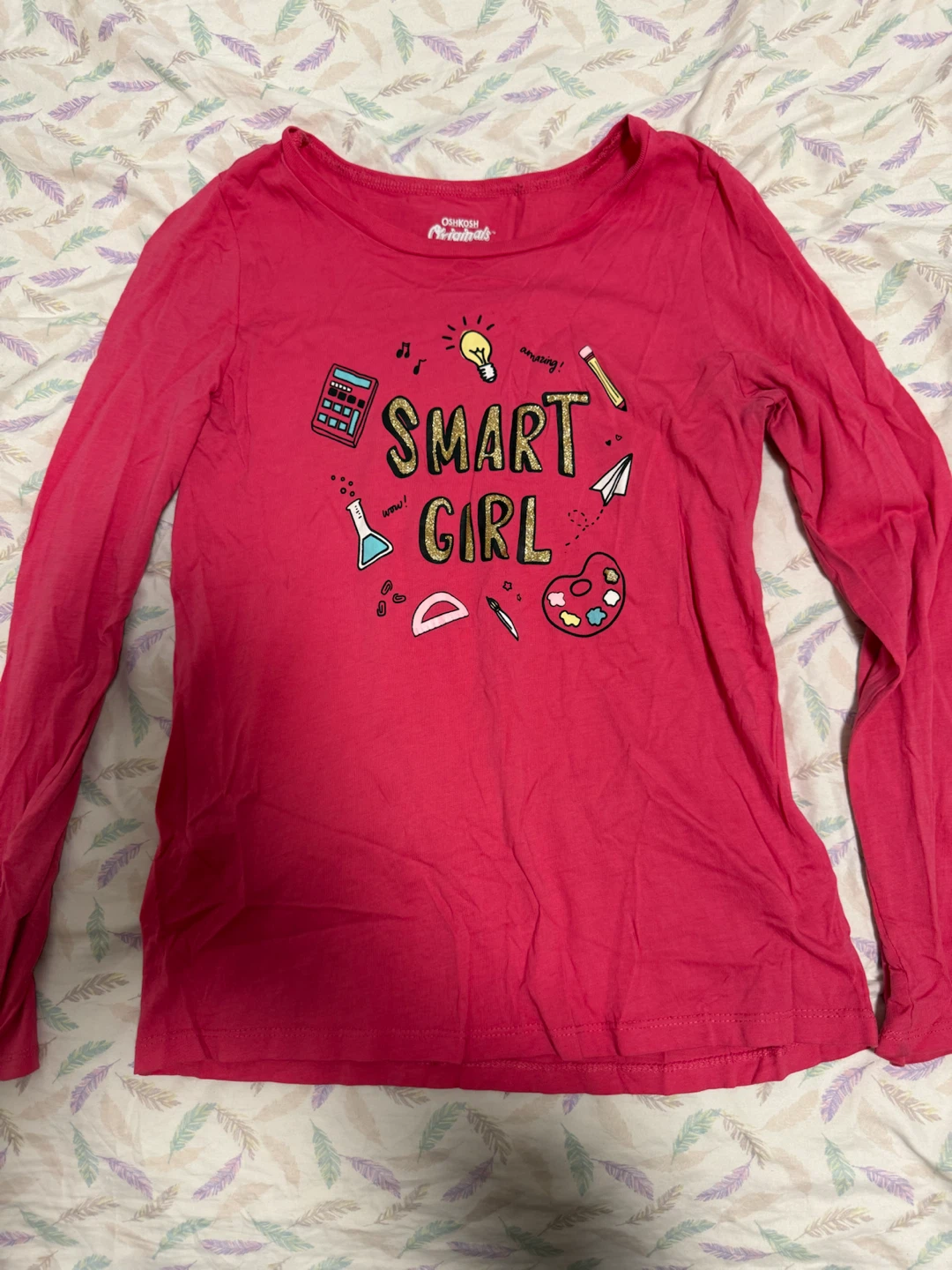 OshKosh B'gosh "Smart Girl" Long Sleeve Shirt Size 10/12