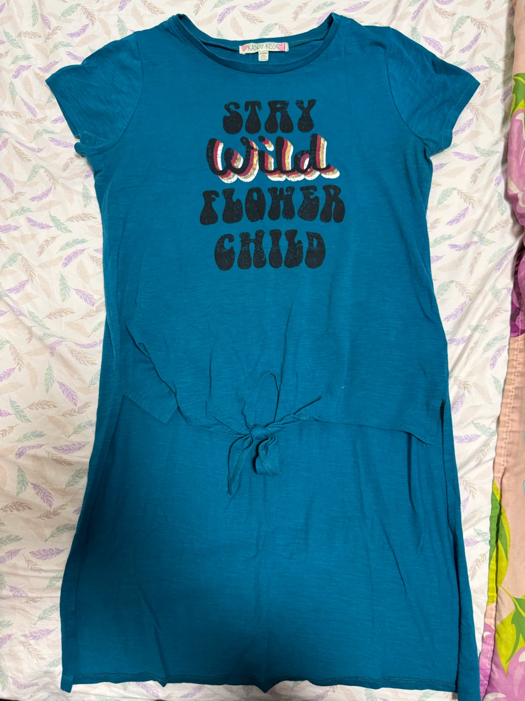 Kandy Kiss "Stay Wild Flower Child" T-Shirt Dress
