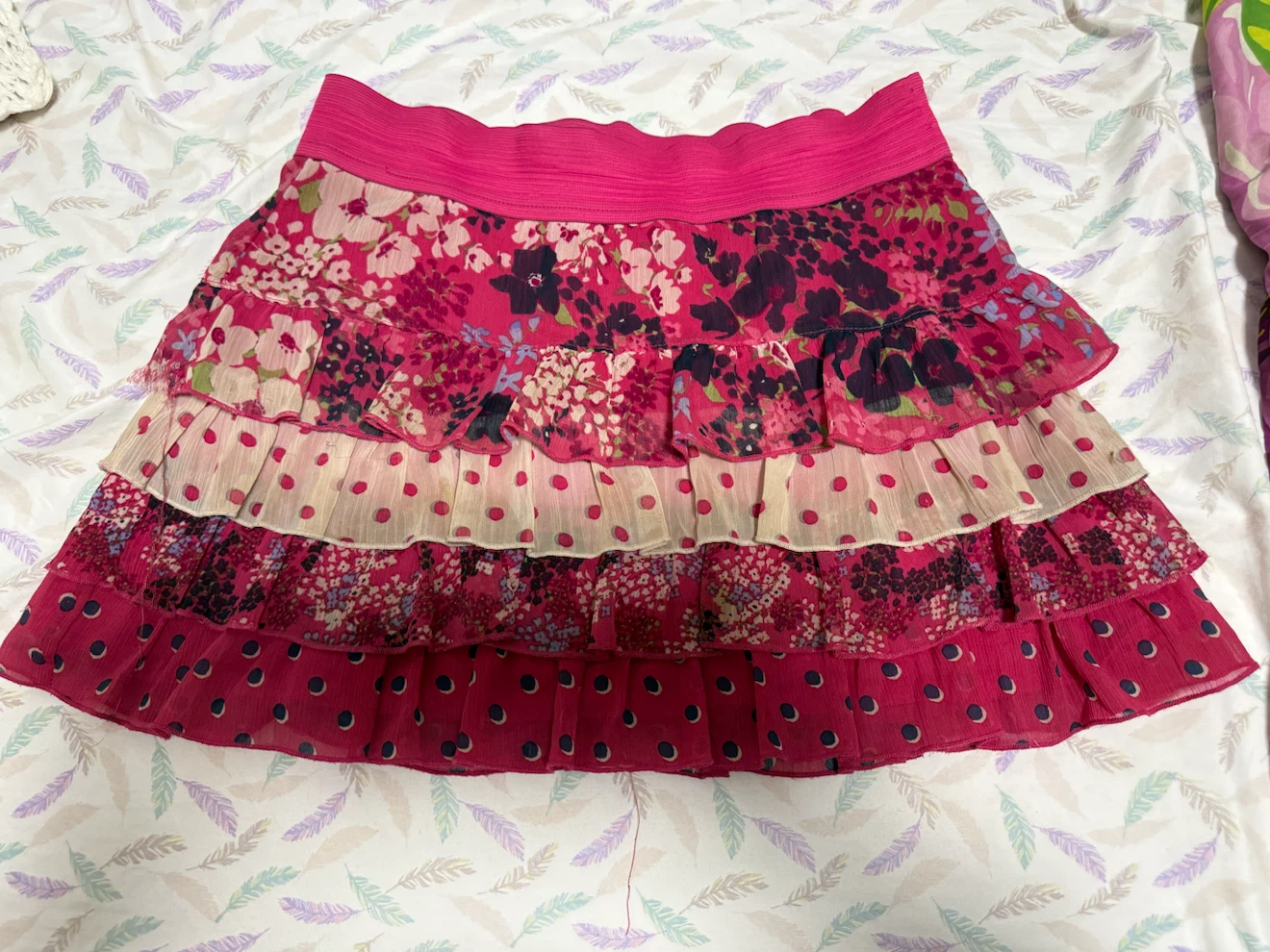 The Children's Place Pink Tiered Ruffle Skirt Size 14