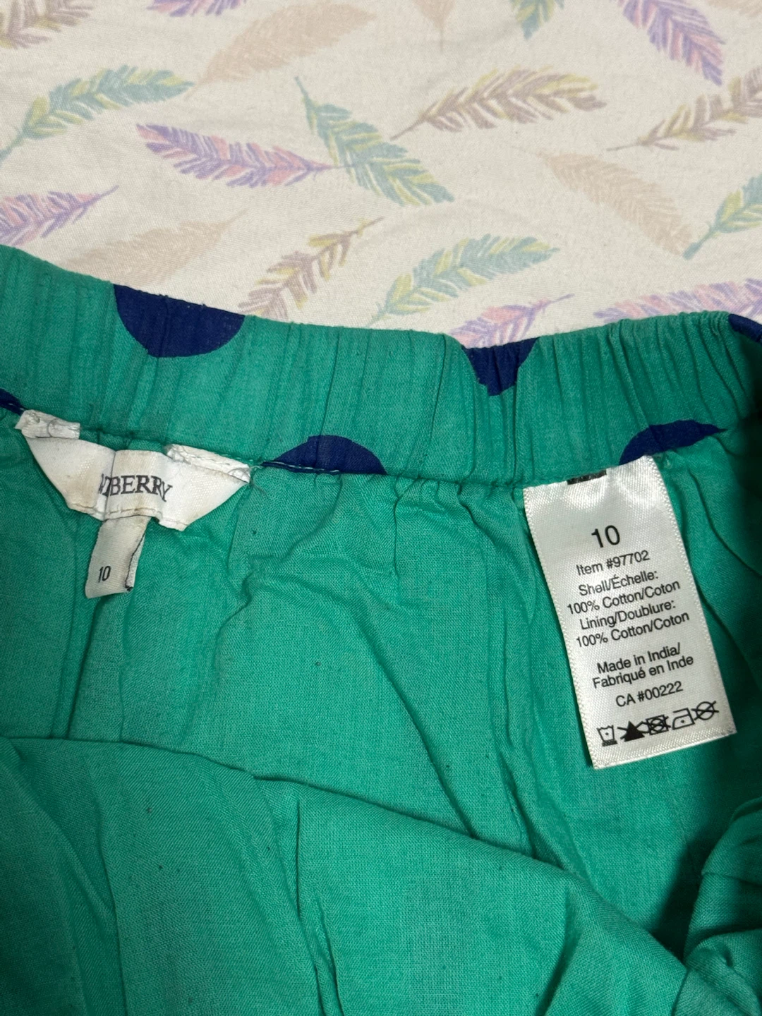 Newberry Green Polka Dot Skirt Size 10 - photo 3