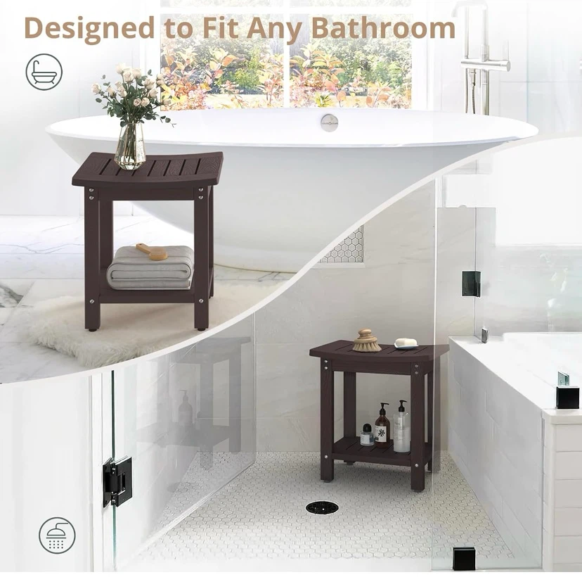 BNIB HDPS Shower Bench Seat, Black - photo 4