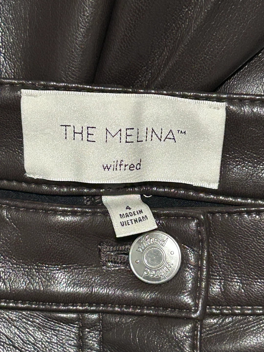 Wilfred The Melina Faux Leather Pants Brown Size 4 - photo 3