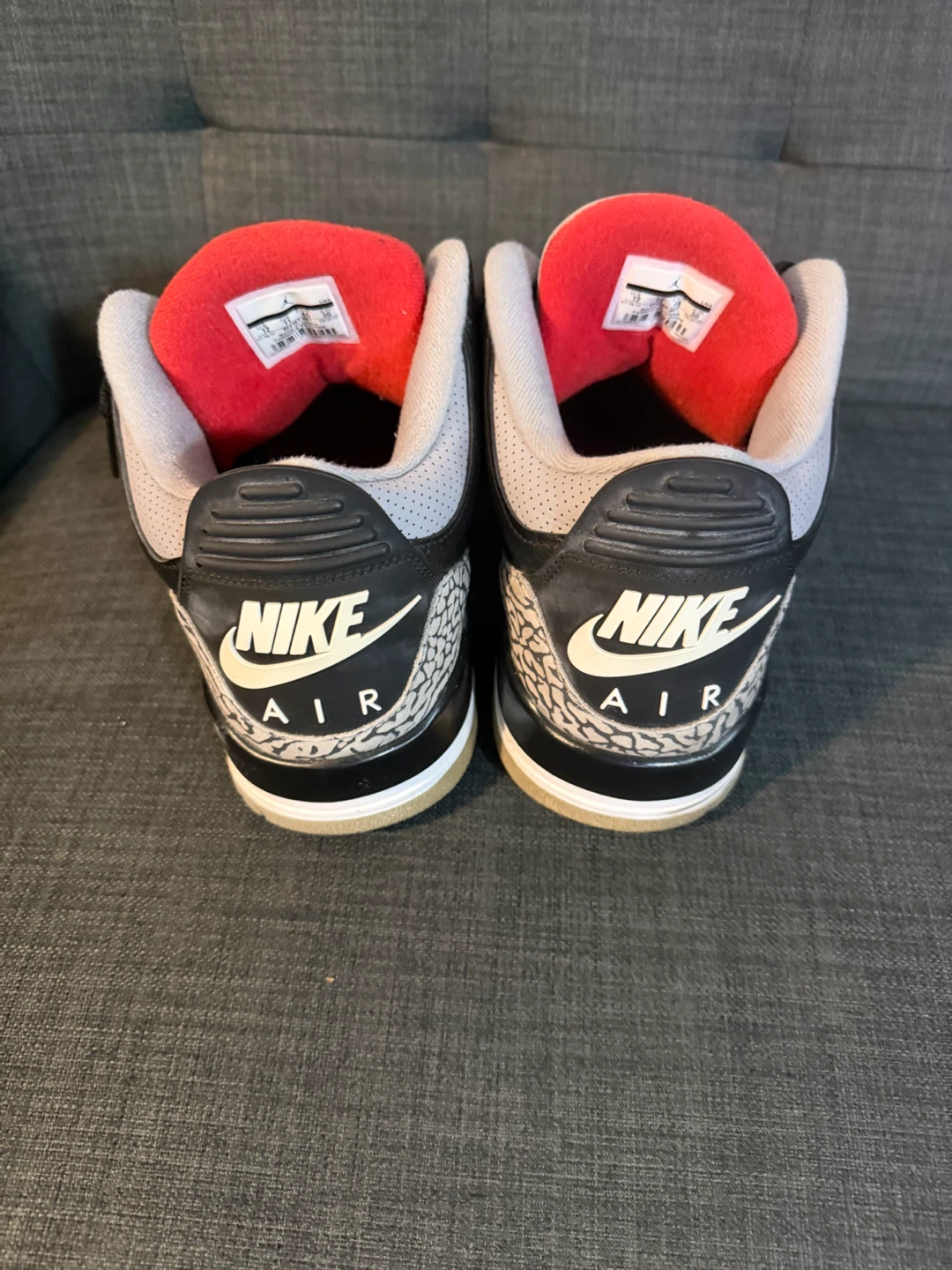 Nike Air Jordan 3 "Black Cement" Size 12 US - photo 4