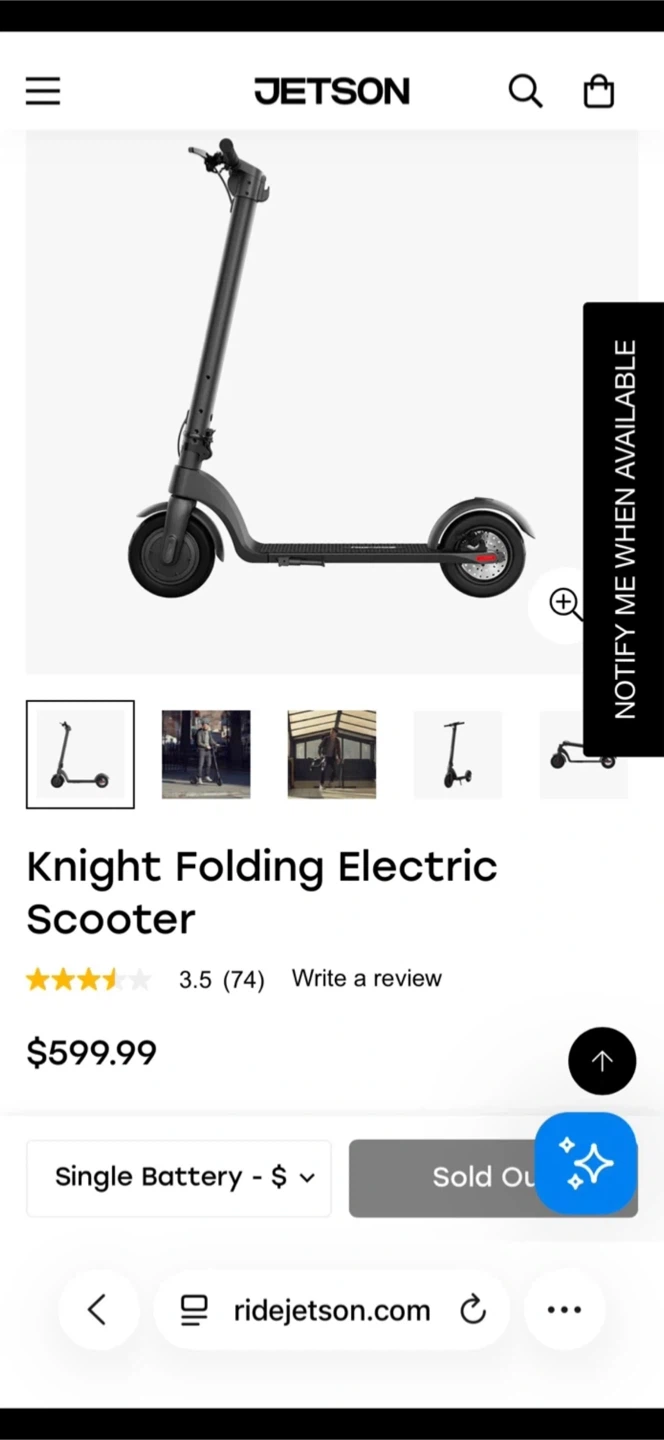 Jetson Knight Folding Electric Scooter - photo 3