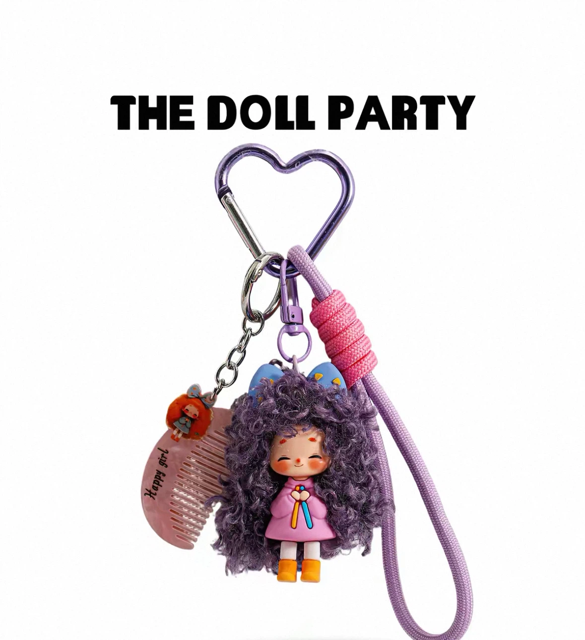 The Doll Party Keychain with Comb