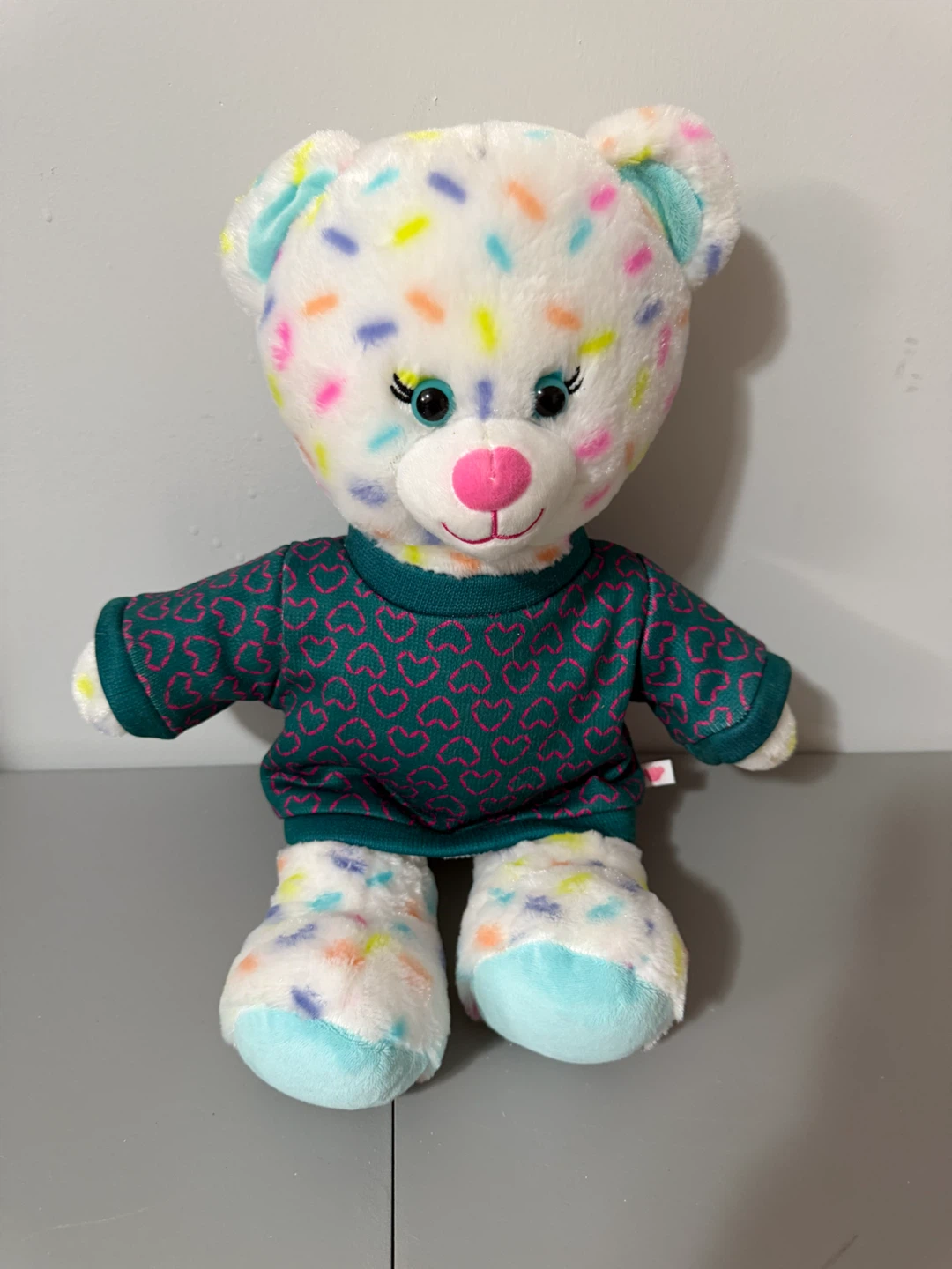 Build-A-Bear Sweet Sprinkles Confetti Heart Sweater Retired 2022