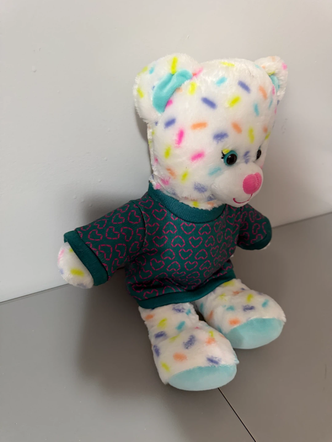 Build-A-Bear Sweet Sprinkles Confetti Heart Sweater Retired 2022 - photo 2