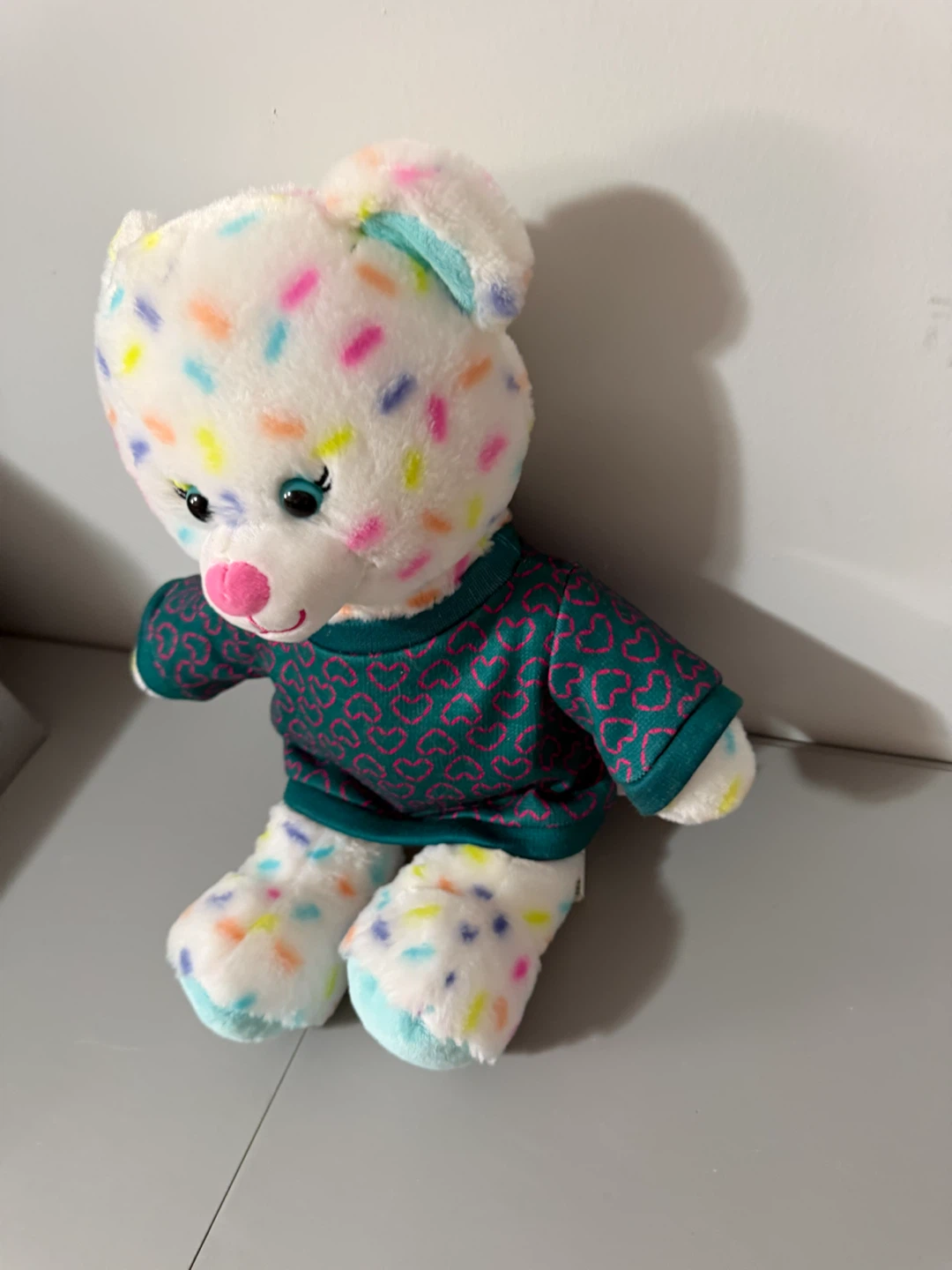 Build-A-Bear Sweet Sprinkles Confetti Heart Sweater Retired 2022 - photo 3