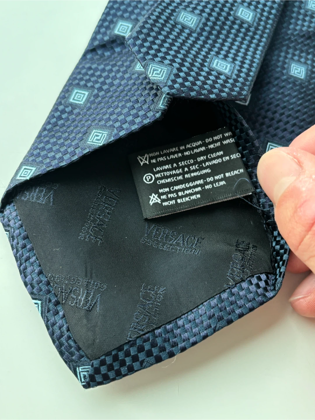 Versace Collection Blue Medusa Logo Silk Tie - photo 5