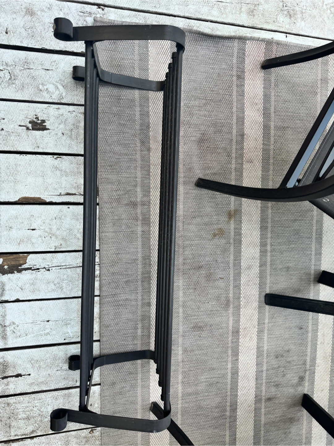 Black Metal Fireplace Tool Holder Stand - photo 2