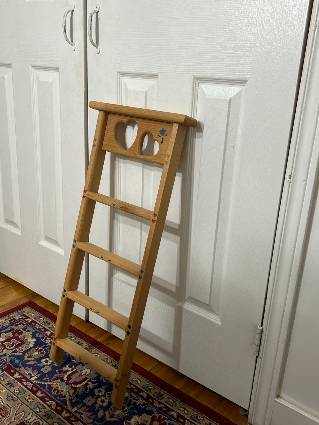 Wooden Shelf with Heart Holes for DIY trinket shelf