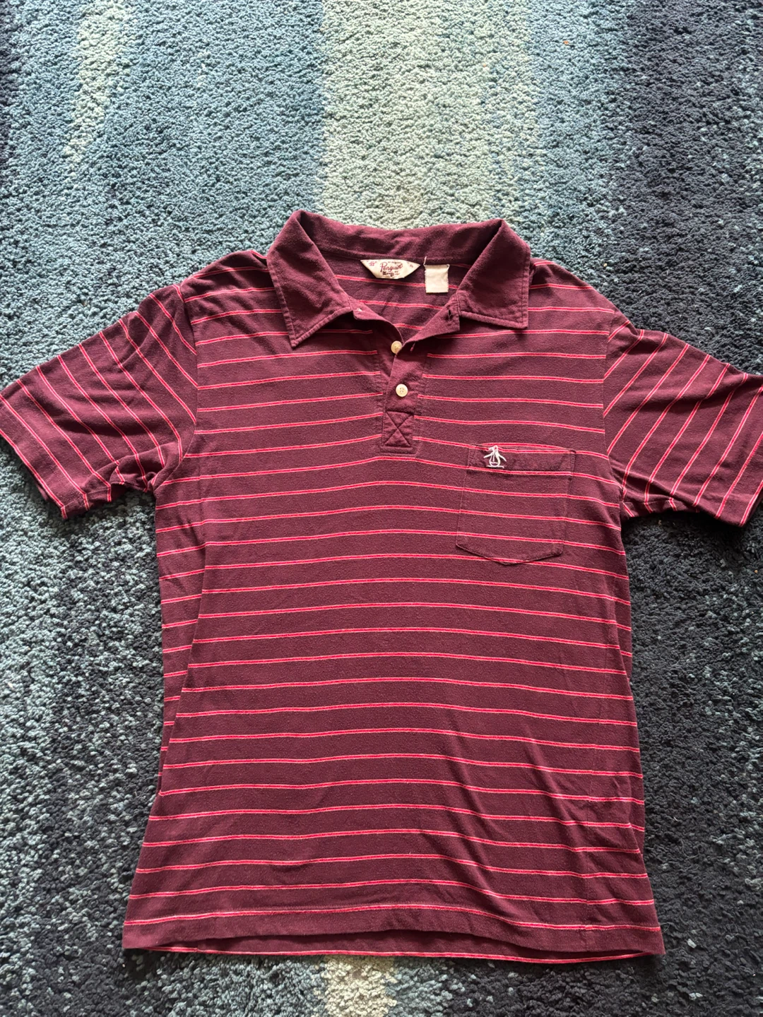 Original Penguin Striped Polo Shirt XL