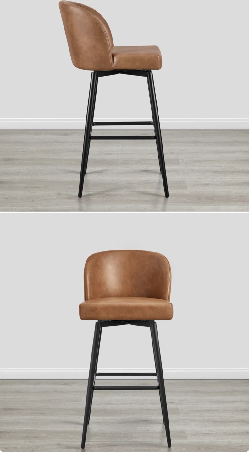 Benedict brown Swivel Counter & Bar Stool (Set of 2) - photo 4