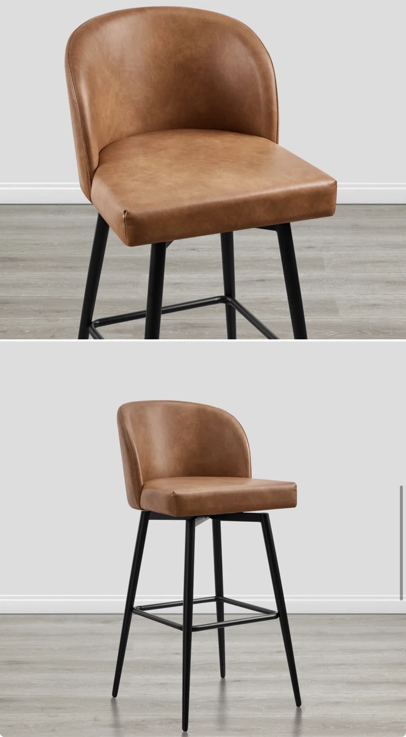Benedict brown Swivel Counter & Bar Stool (Set of 2) - photo 5